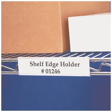 Bsc Preferred 3 x 1 5/16 Angled Wire-Rac Snap-On Label Holders, 25PK BUY00445414